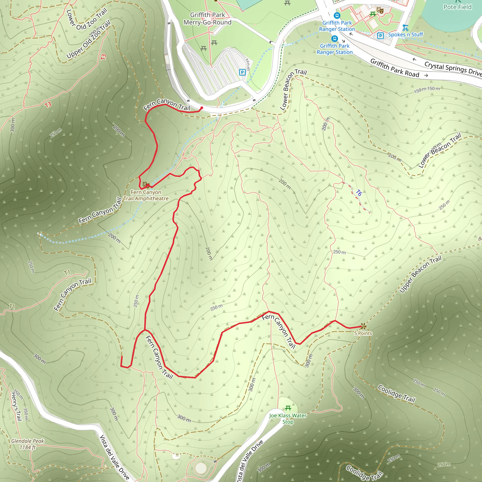 Fern Canyon Trail mobile static map