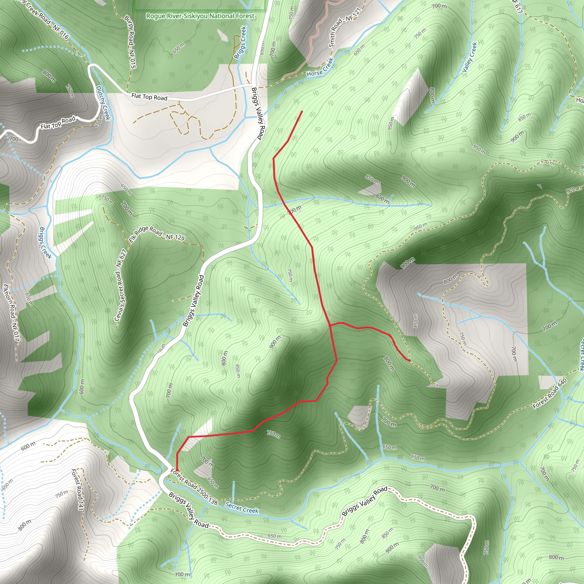 Secret Way Trail mobile static map