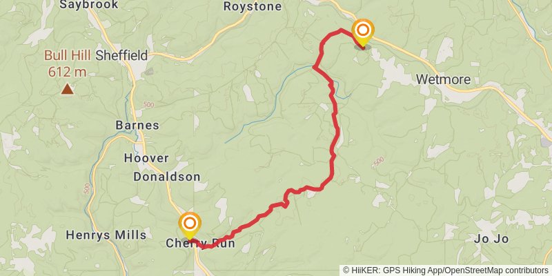 North Country Trail - Pennsylvania stage 21 Map