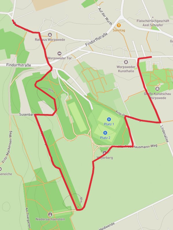 Lindenallee, Weyerberg Hill and Willi-Ohler-Weg Walk