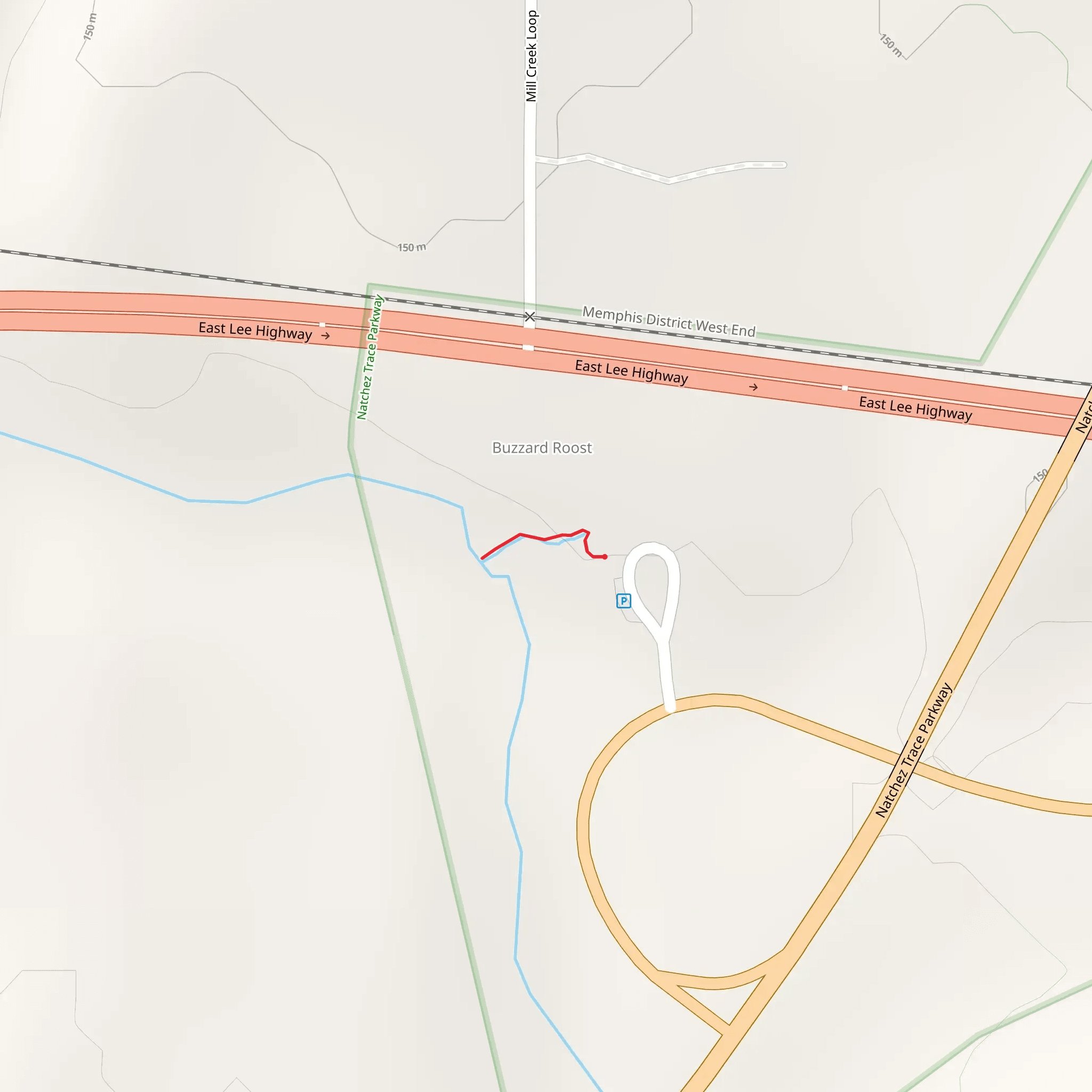 Buzzard Roost Spring mobile static map