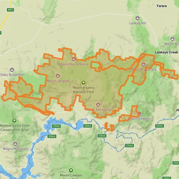 Woomargama National Park mobile static map