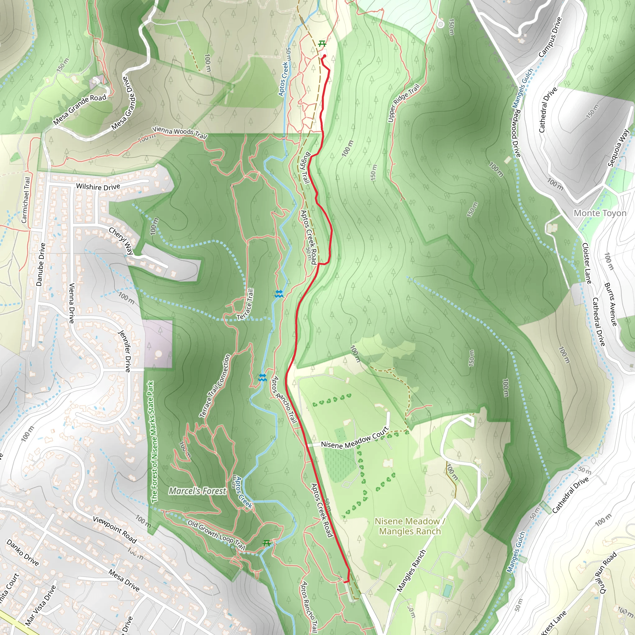 Aptos Creek - Buggy Trail mobile static map