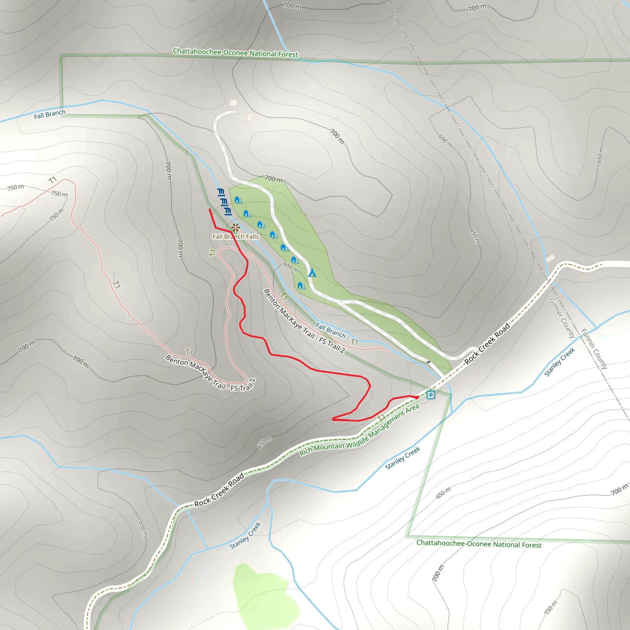 Rock Creek Road mobile static map