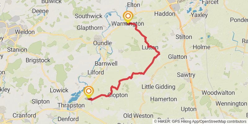 Wellingborough Loop in West Northamptonshire stage 9 Map