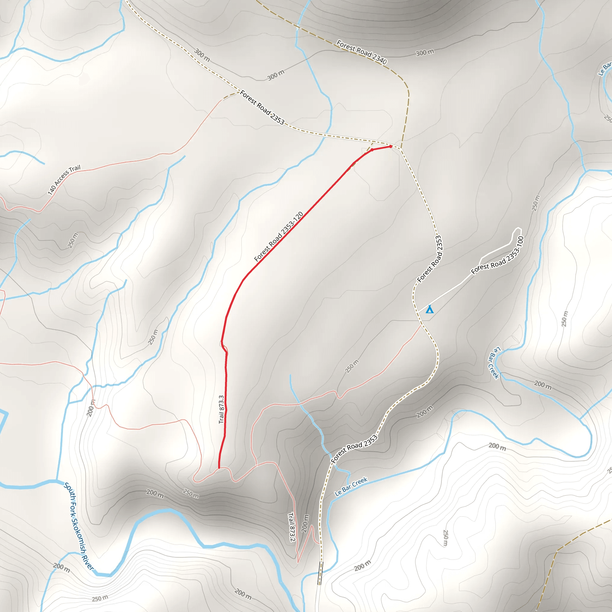 Lower SF Skokomish 120 Access Trail mobile static map