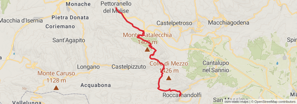 Sentiero Italia - Apennines Section stage 73 Map
