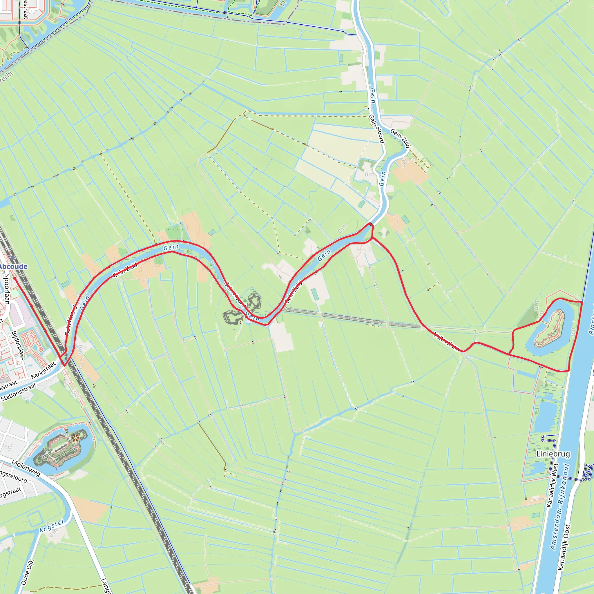 Gein and Fort bij Nigtevecht Loop mobile static map