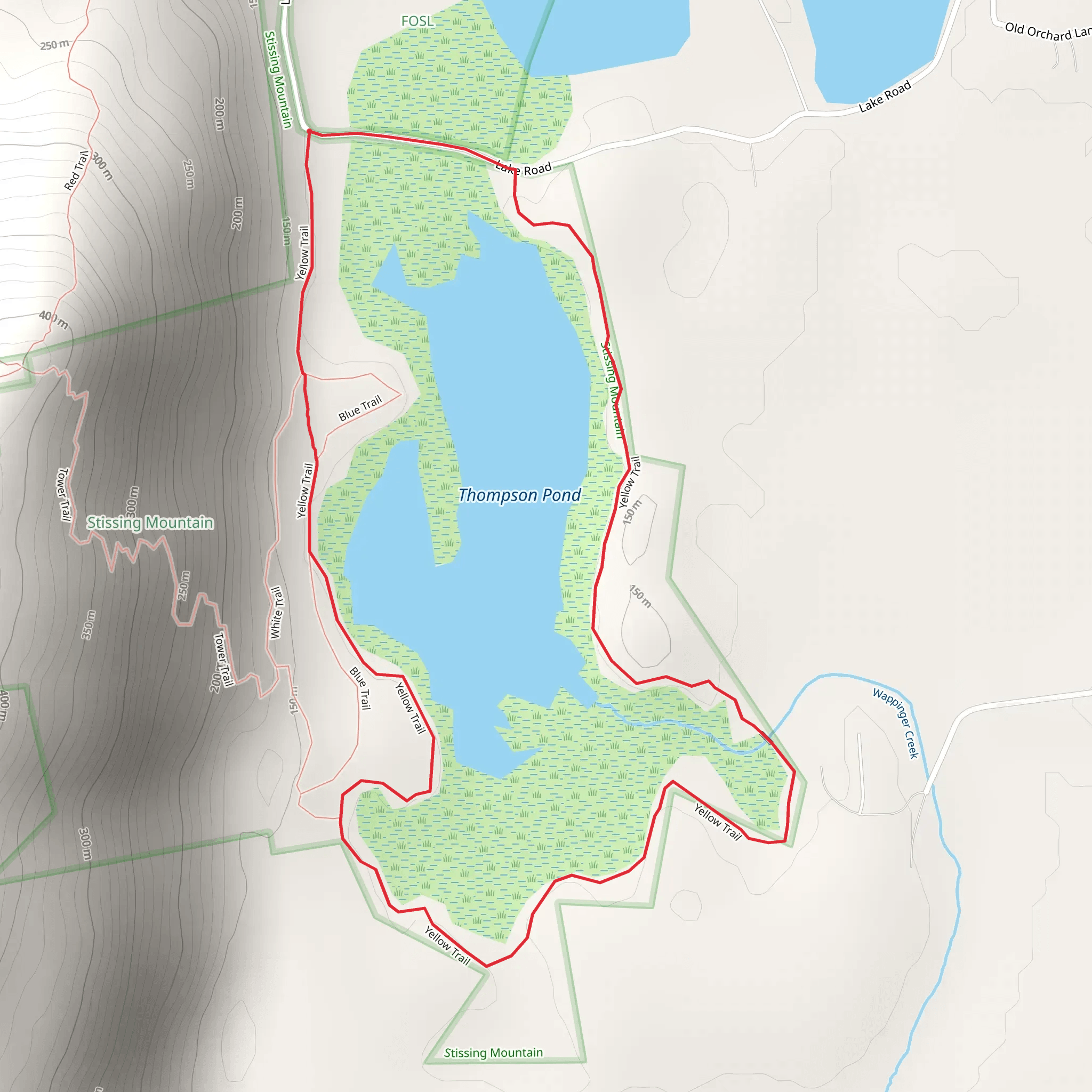 Thompson Pond Loop mobile static map