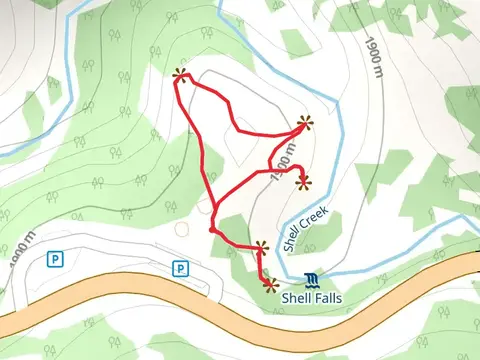 Shell Falls - Shell Creek Loop