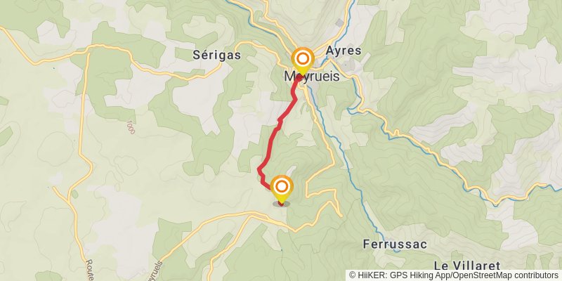 Tour of Mont Aigoual alt 5 Map