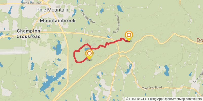 Pine Mountain Trail alt 1 Map