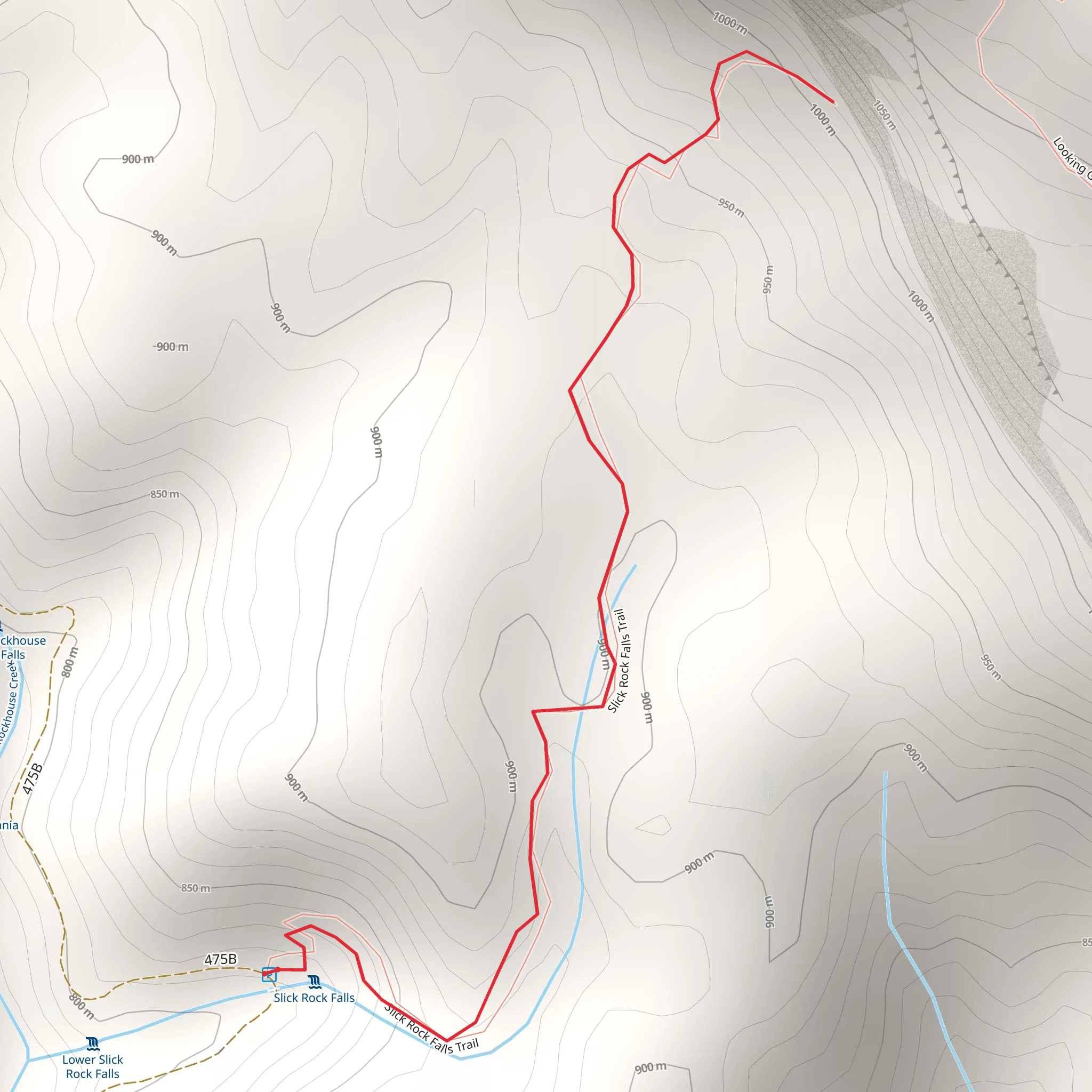 Slick Rock Falls Trail mobile static map