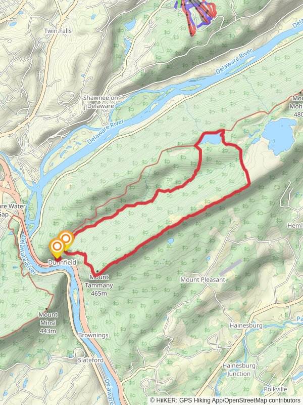 Red Dot Trail, Mount Tammany and Sunfish Pond Loop