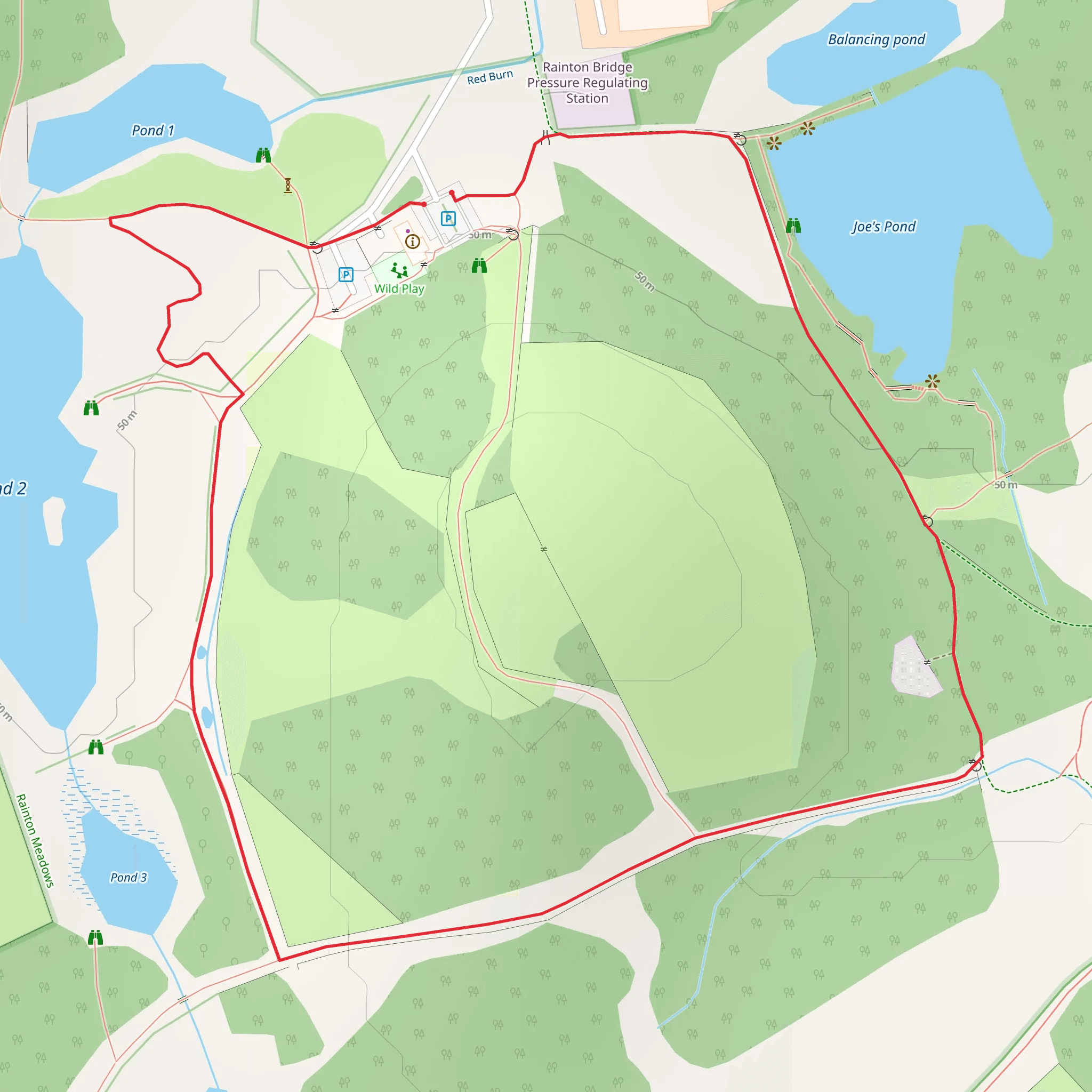 Rainton Meadows Loop mobile static map