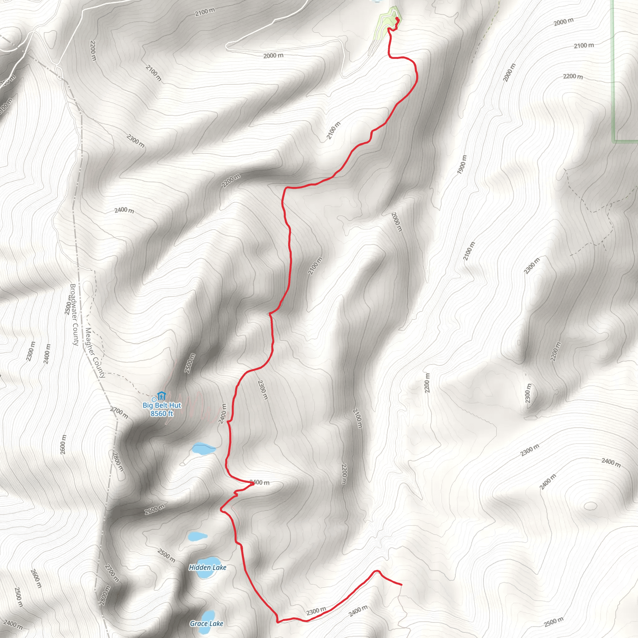 Birch Creek Trail mobile static map