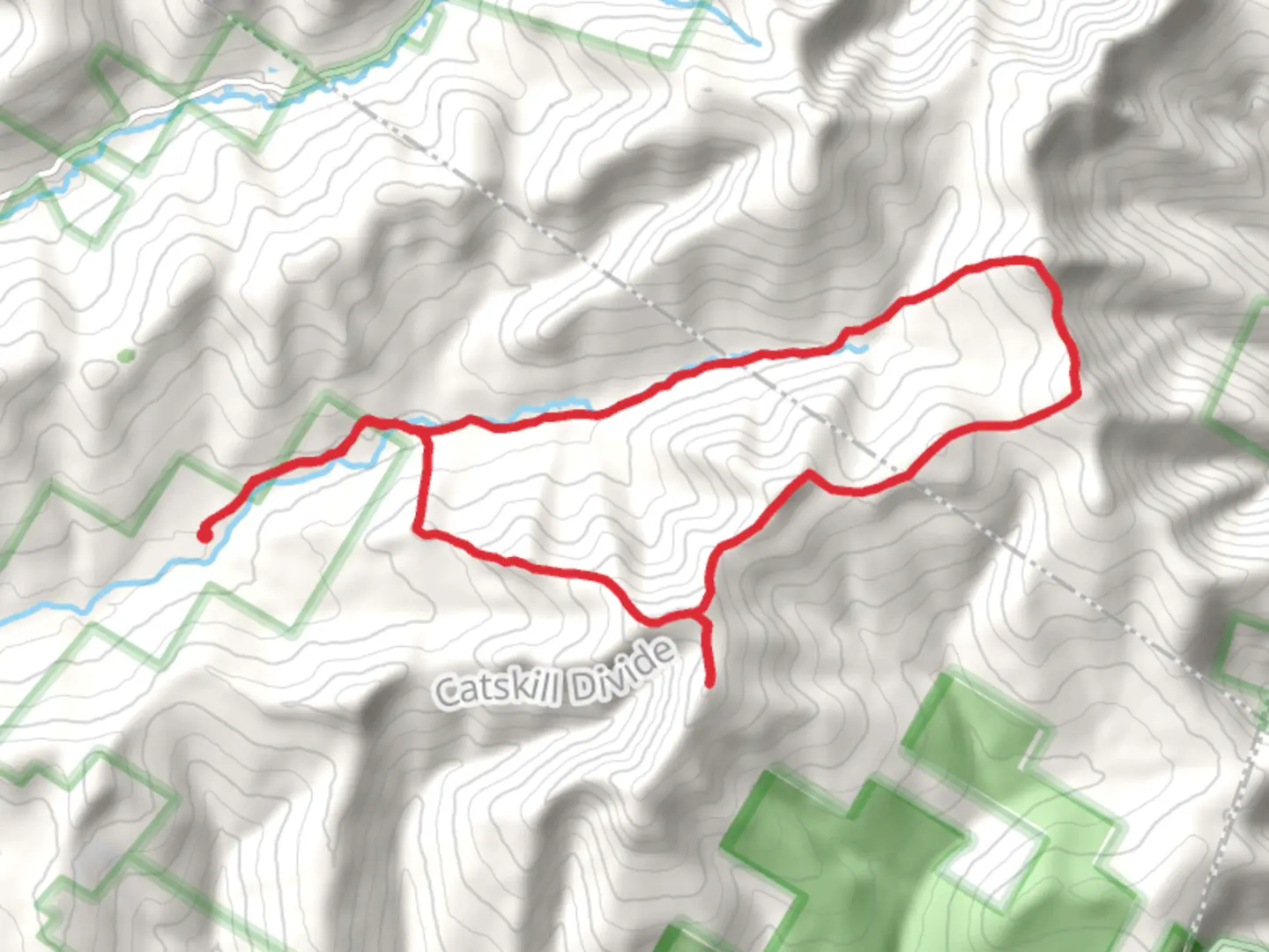 An image depicting the trail Table Mountain - Peekamoose Mountain - Balsam Cap Loop and its surrounding area.