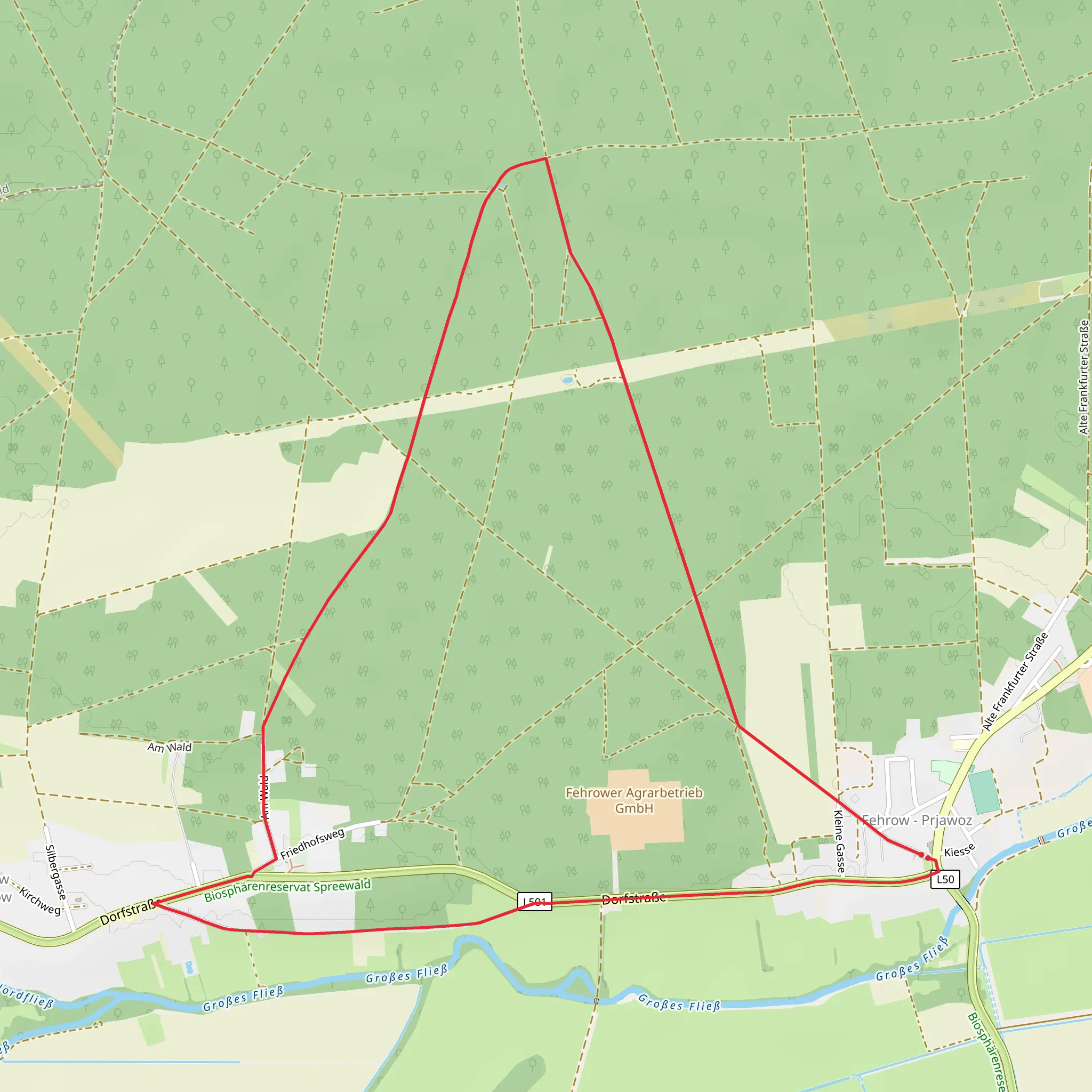 Rundwanderweg Schmogrow Fehrow mobile static map