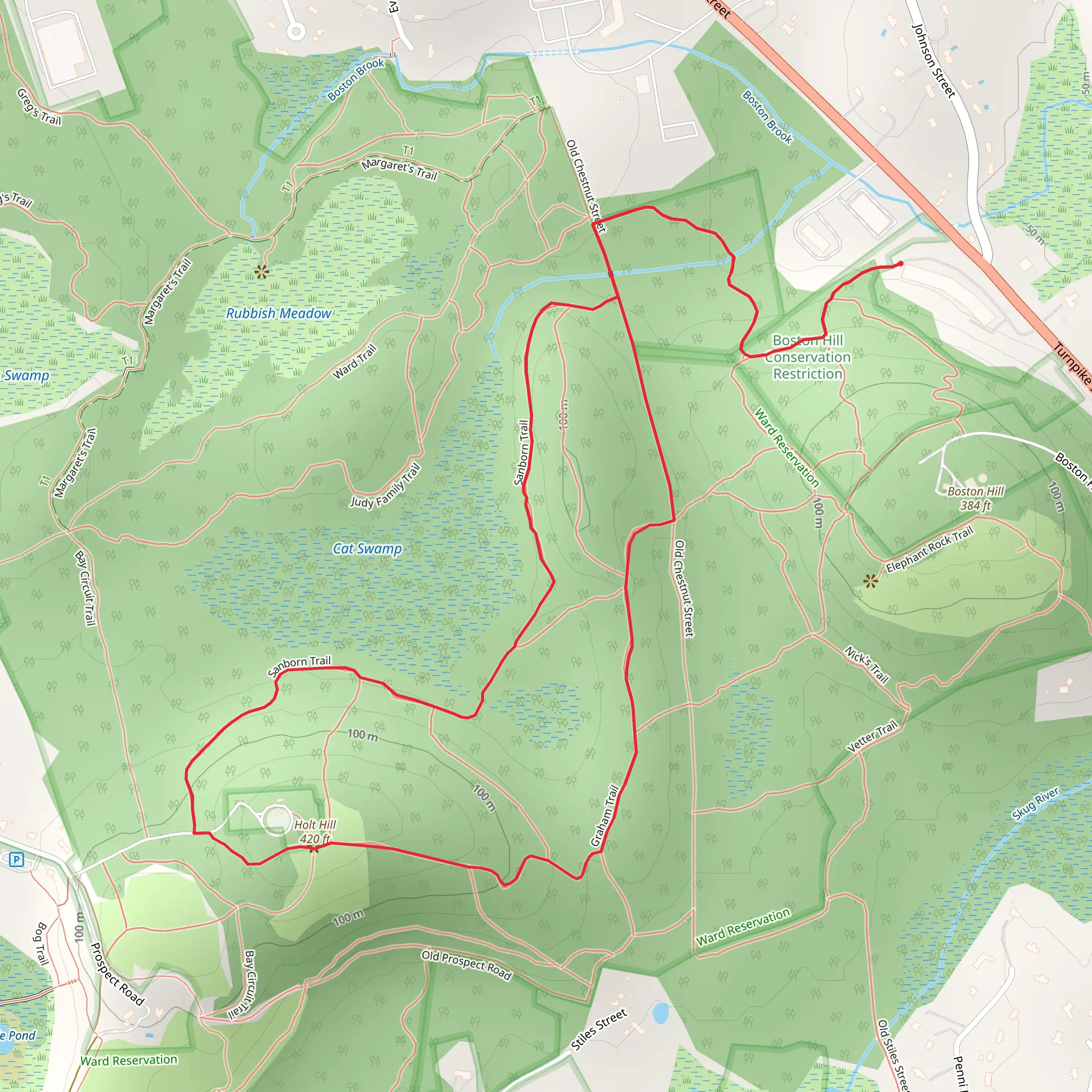 Holt Hill from Brightview mobile static map