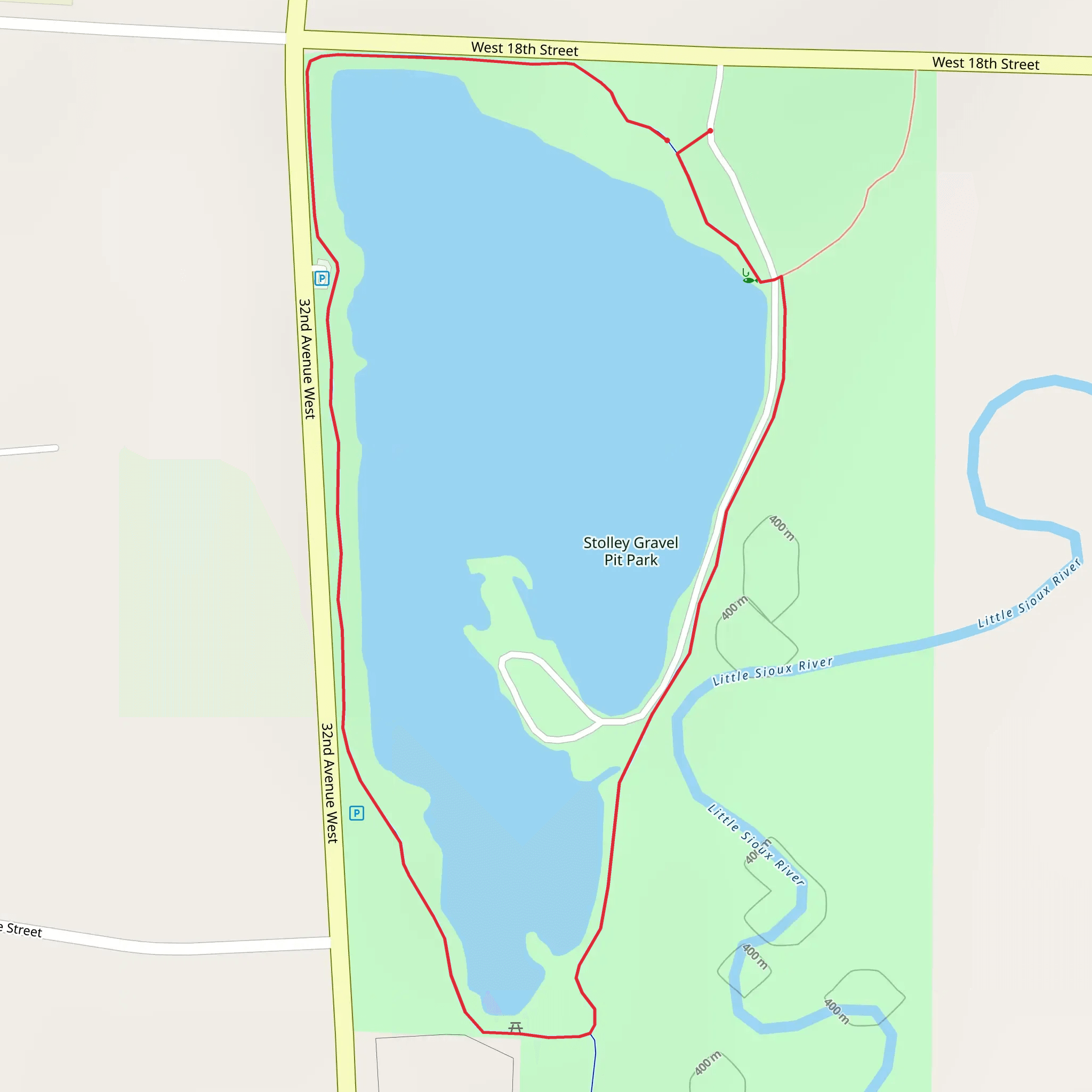 Stolley Gravel Pit Loop mobile static map