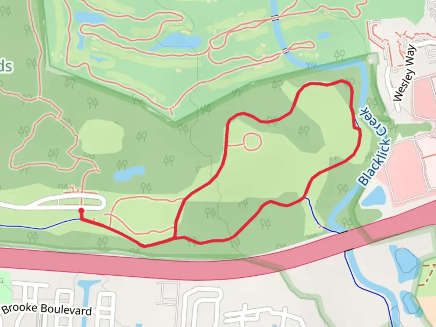 An image depicting the trail Blacklick Creek Greenway Trail Loop and its surrounding area.