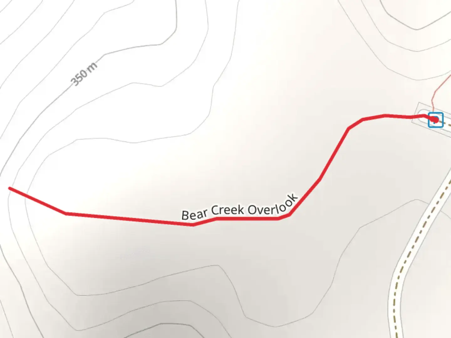 An image depicting the trail Tappley Ridge Road and its surrounding area.