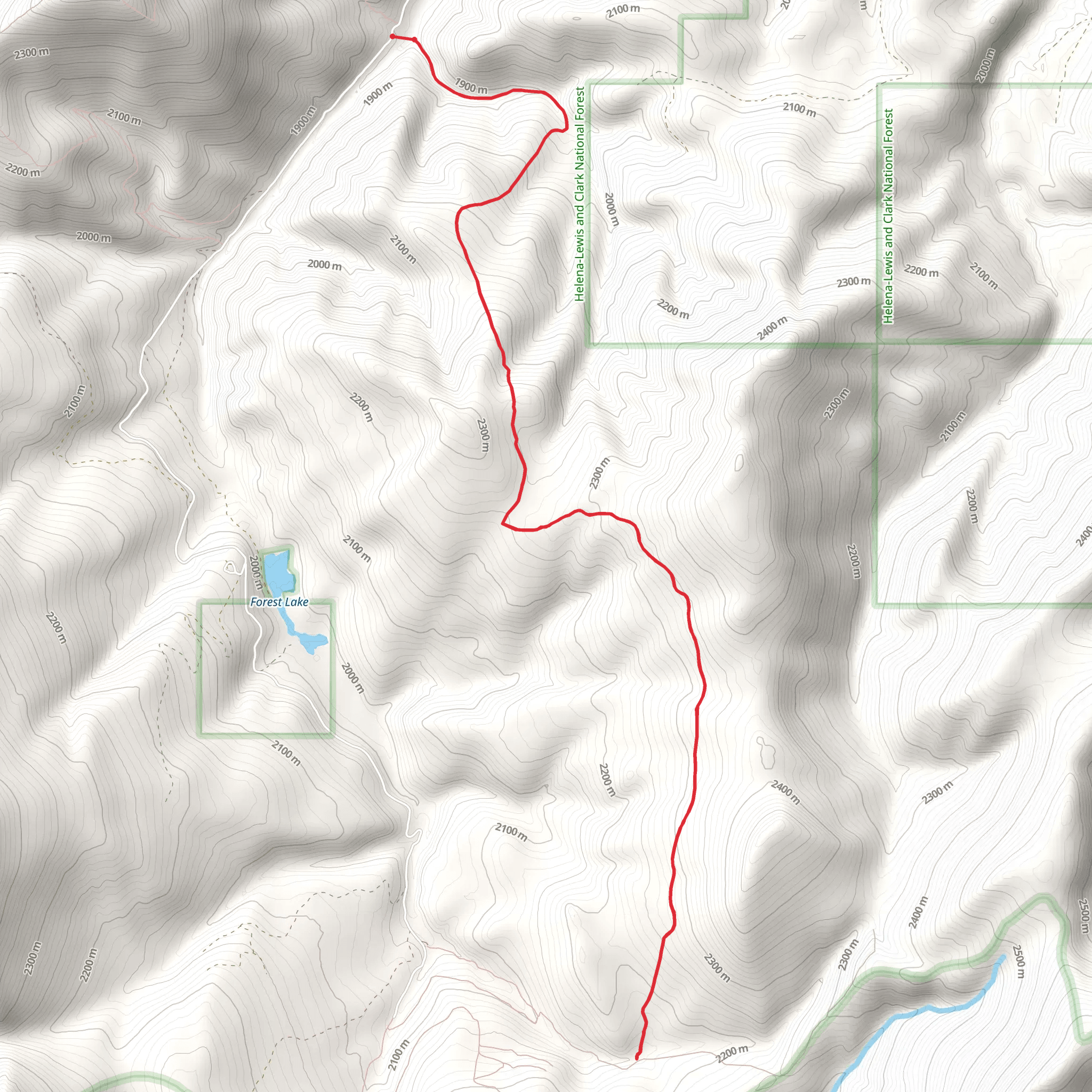 Castle Creek Trail mobile static map