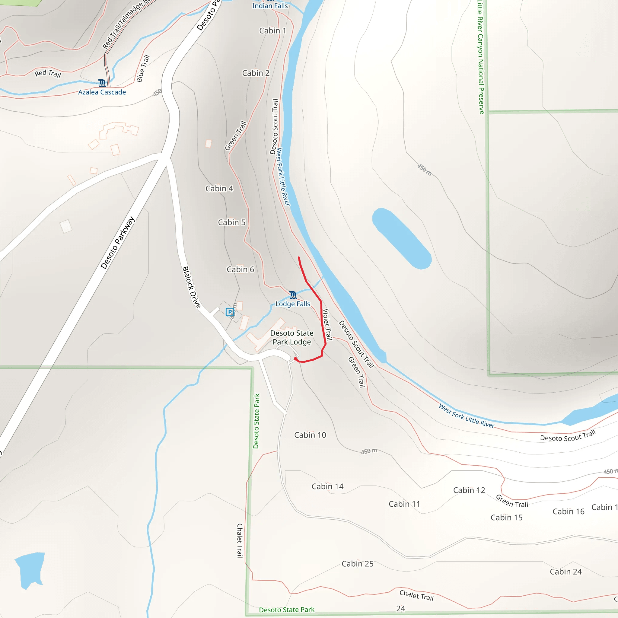 Violet Trail mobile static map