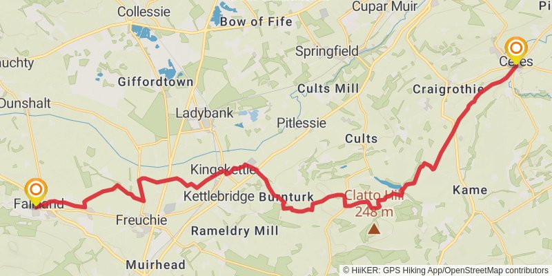 Mary Queen of Scots Way stage 9 Map