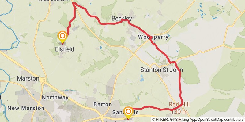 Oxford Greenbelt Way stage 5 Map