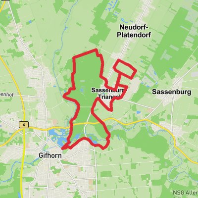 Gifhorn and Sassenburg Triangel Loop mobile static map