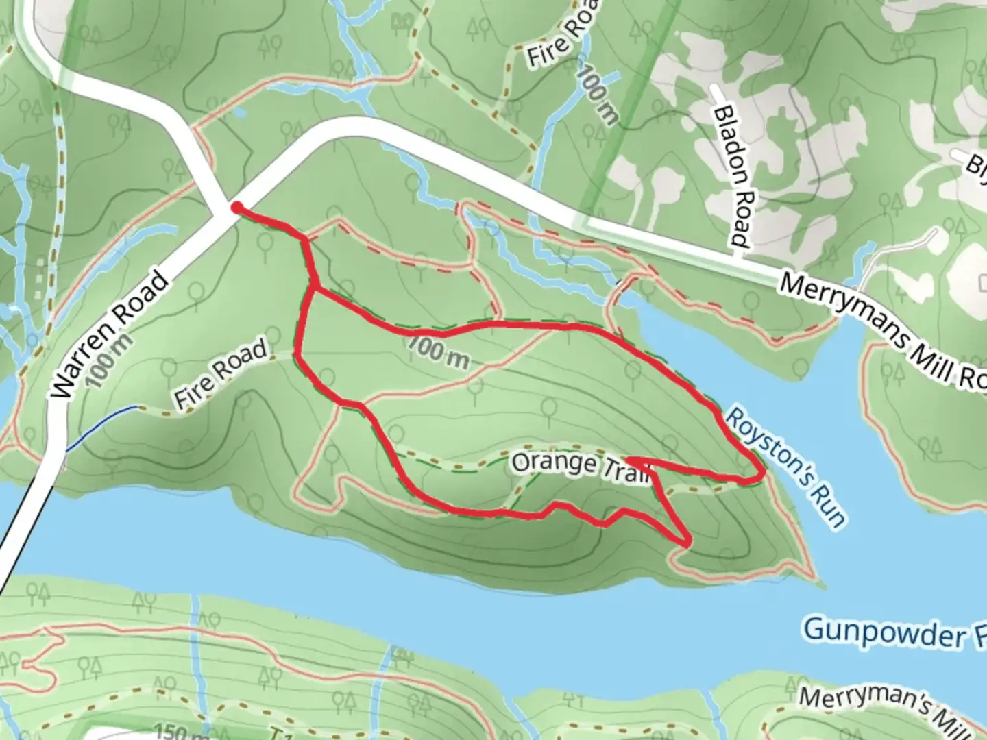 An image depicting the trail Orange Loop Trail and its surrounding area.