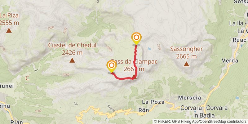 Alta Via 2 alt 4 Map