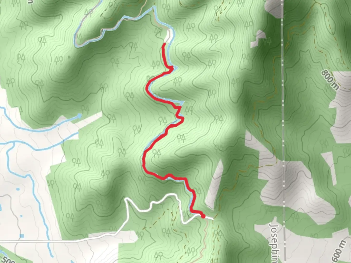 An image depicting the trail Walk beside Cherry Gulch and its surrounding area.