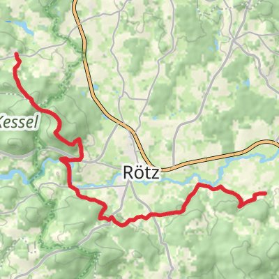 Thanstein to Flischbach Walk via Kessel mobile static map