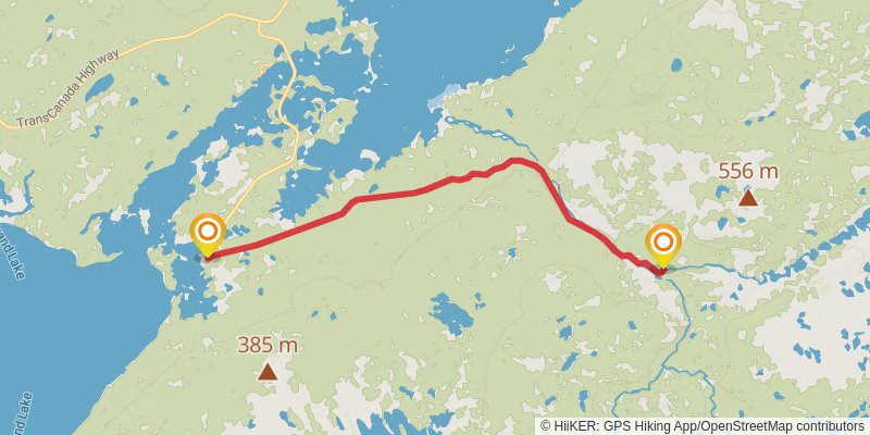 Newfoundland T'railway Trail stage 13 Map