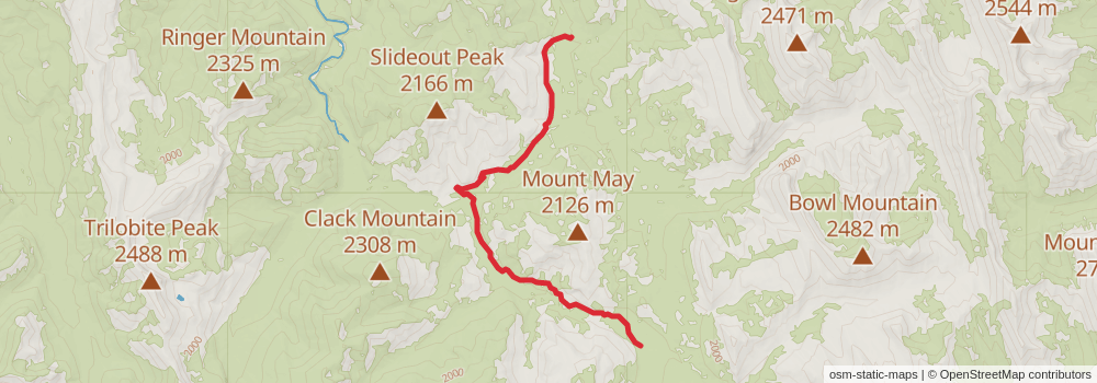 American Perimeter Trail - Rocky Mountains Primary stage 137 Map