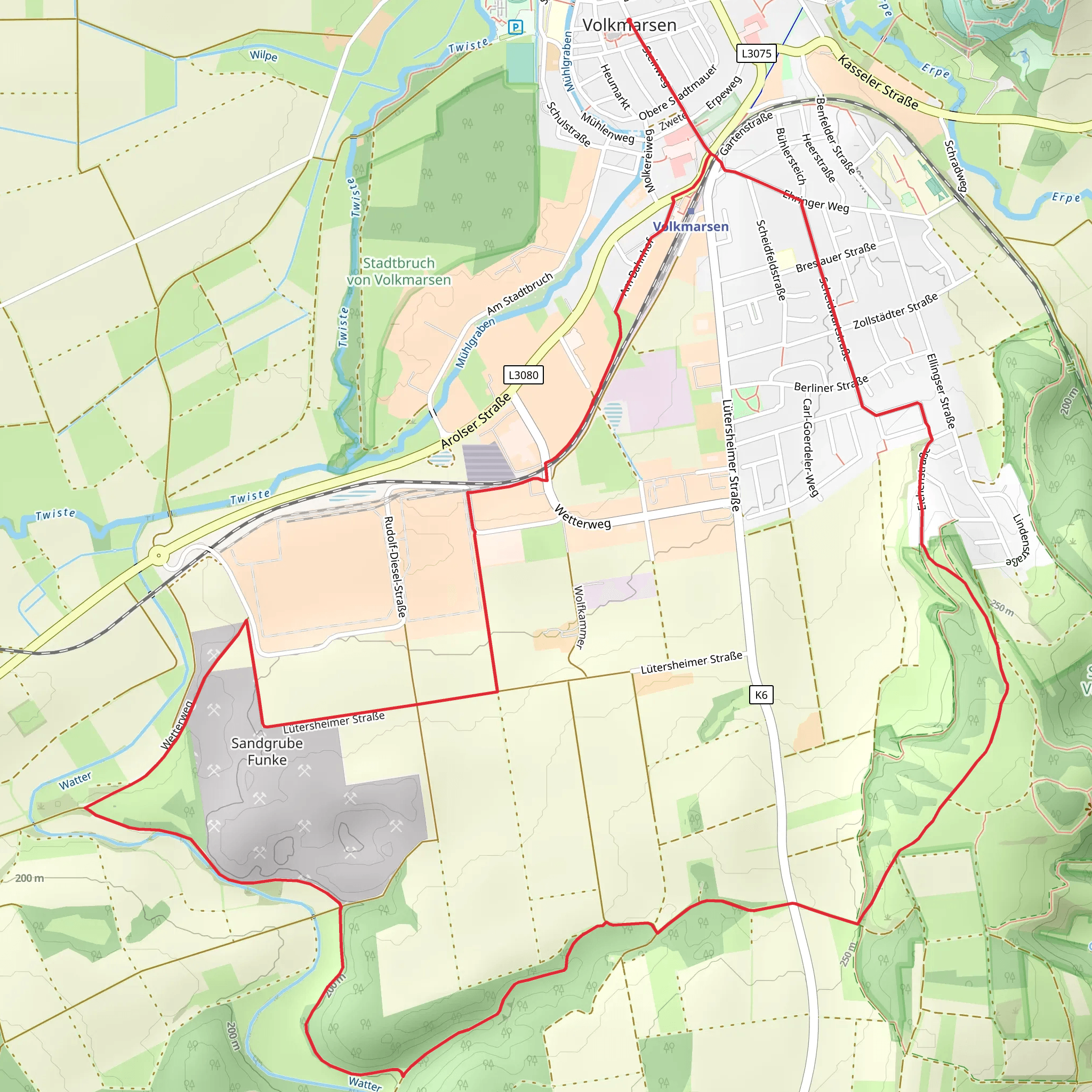 Volkmarsen Circle mobile static map