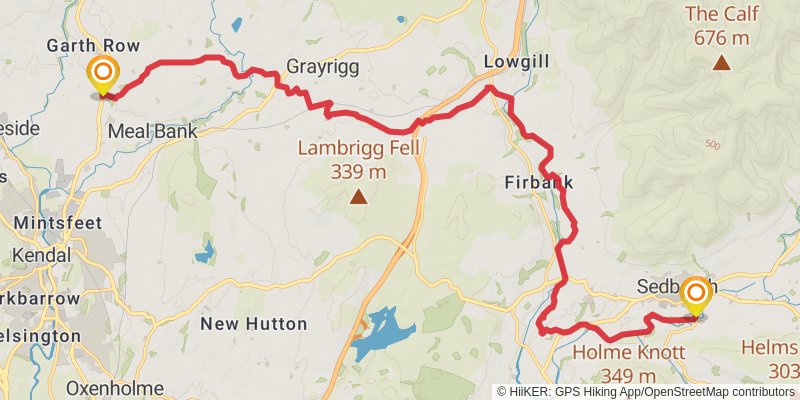 Dales Way stage 6 Map