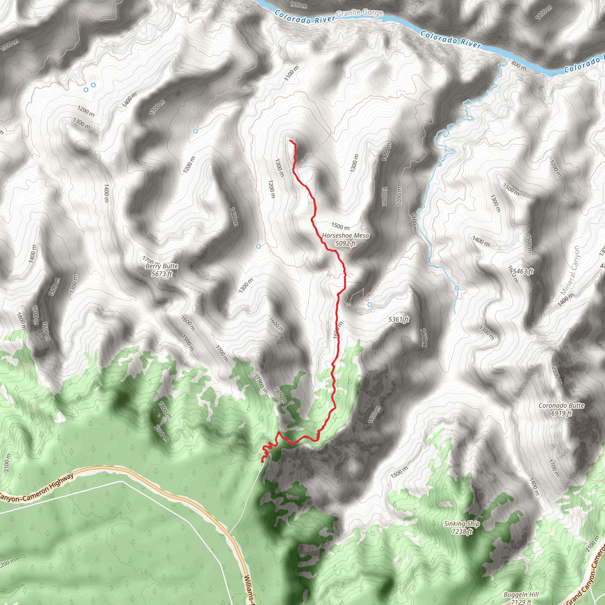 Grandview Trail mobile static map