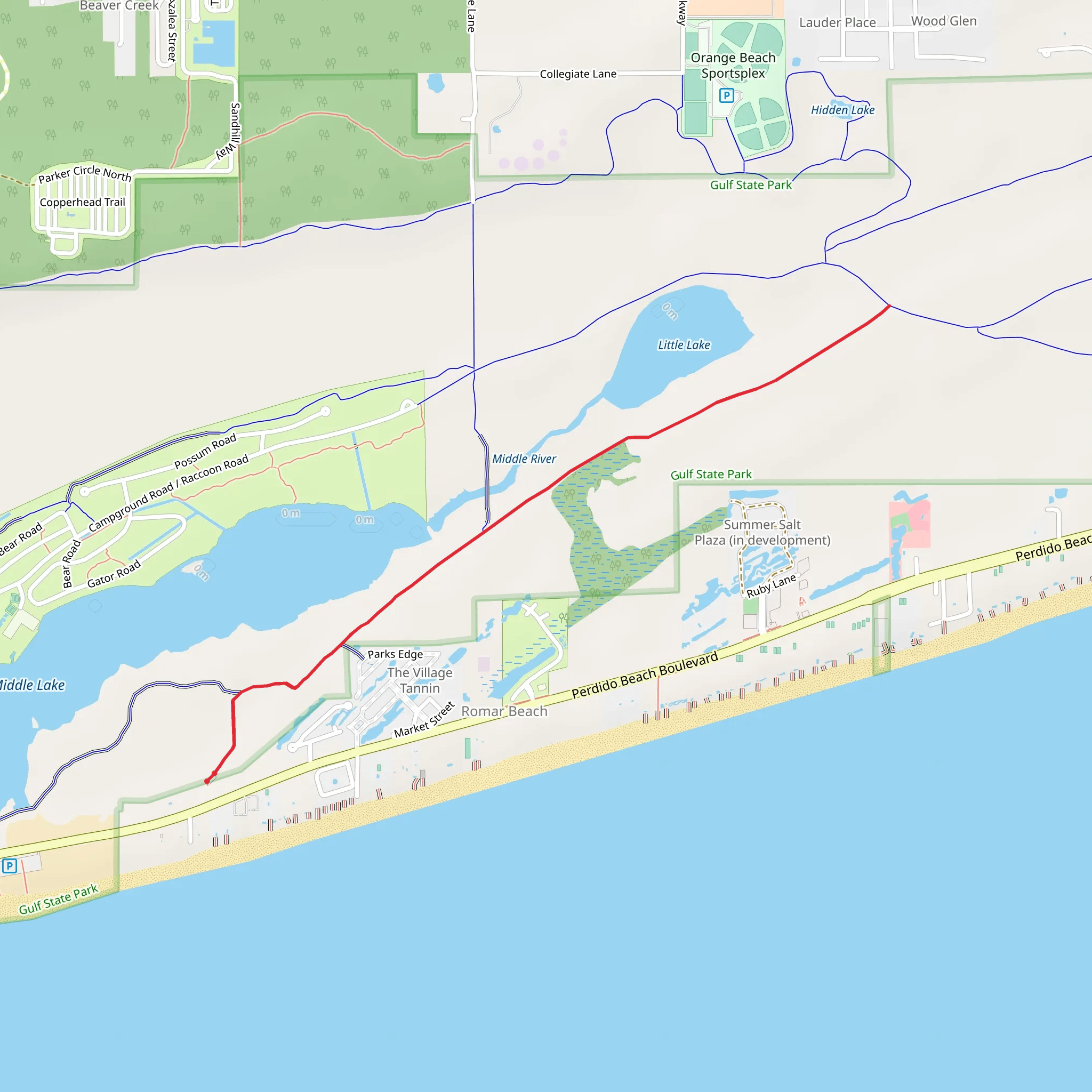 Middle River via Rosemary Dunes Trail mobile static map