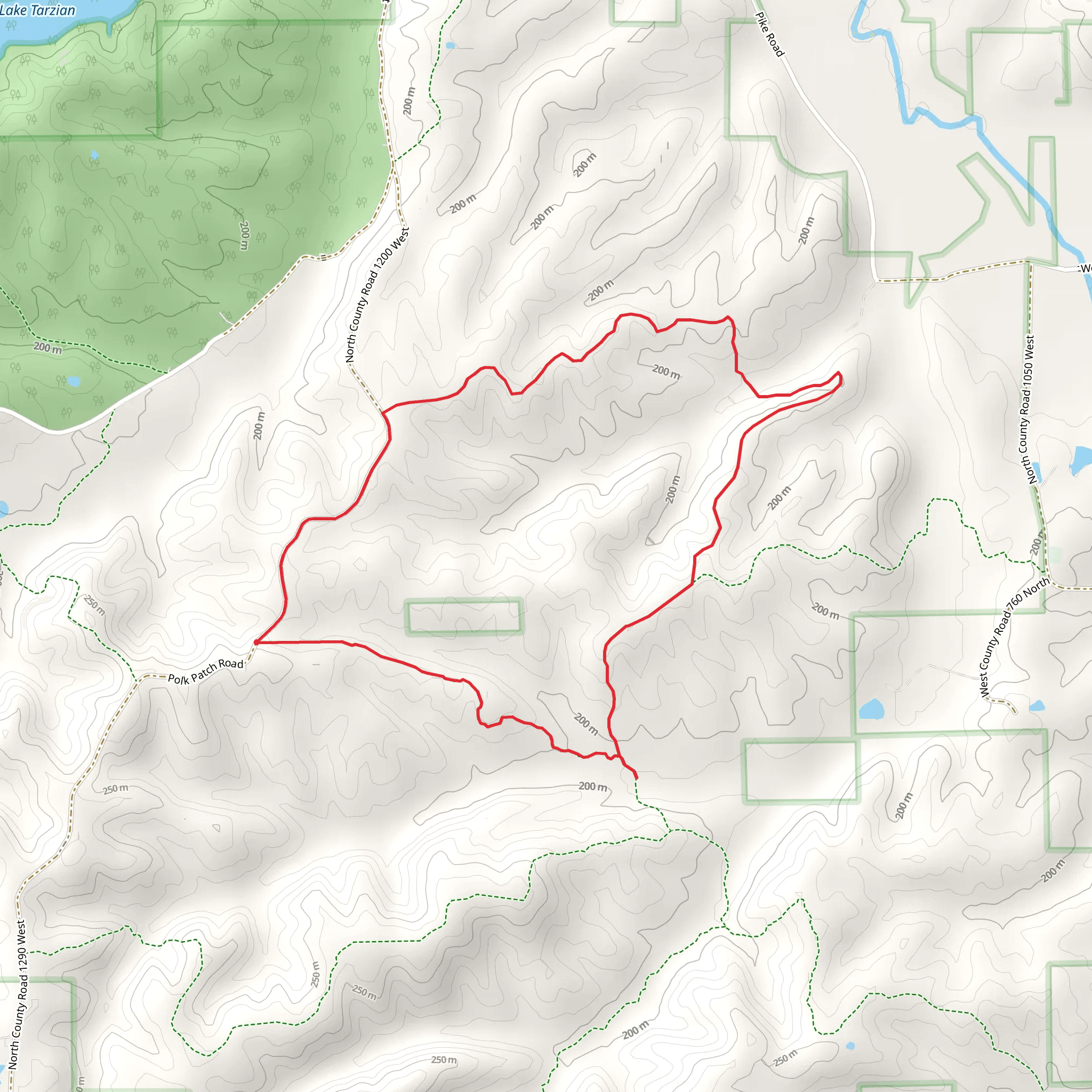 Hickory Ridge Trail and Polk Patch Road Loop mobile static map