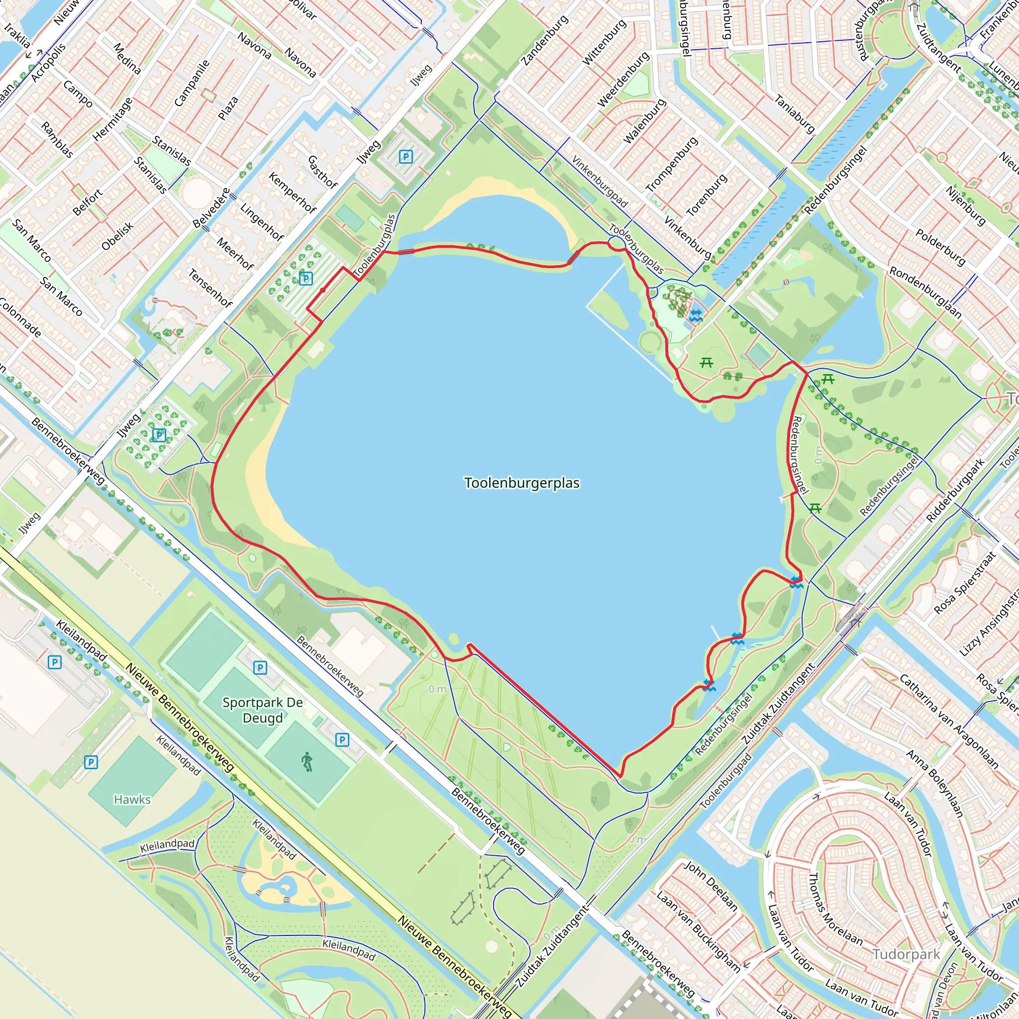 Toolenburgerplad Loop mobile static map