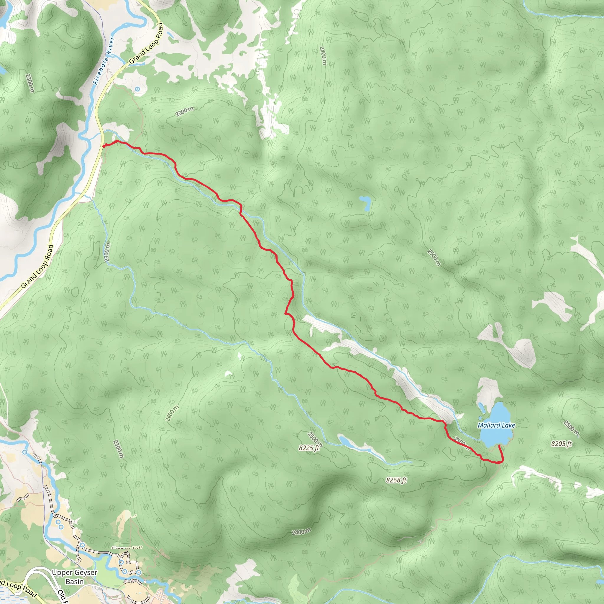 Mallard Creek Trail mobile static map