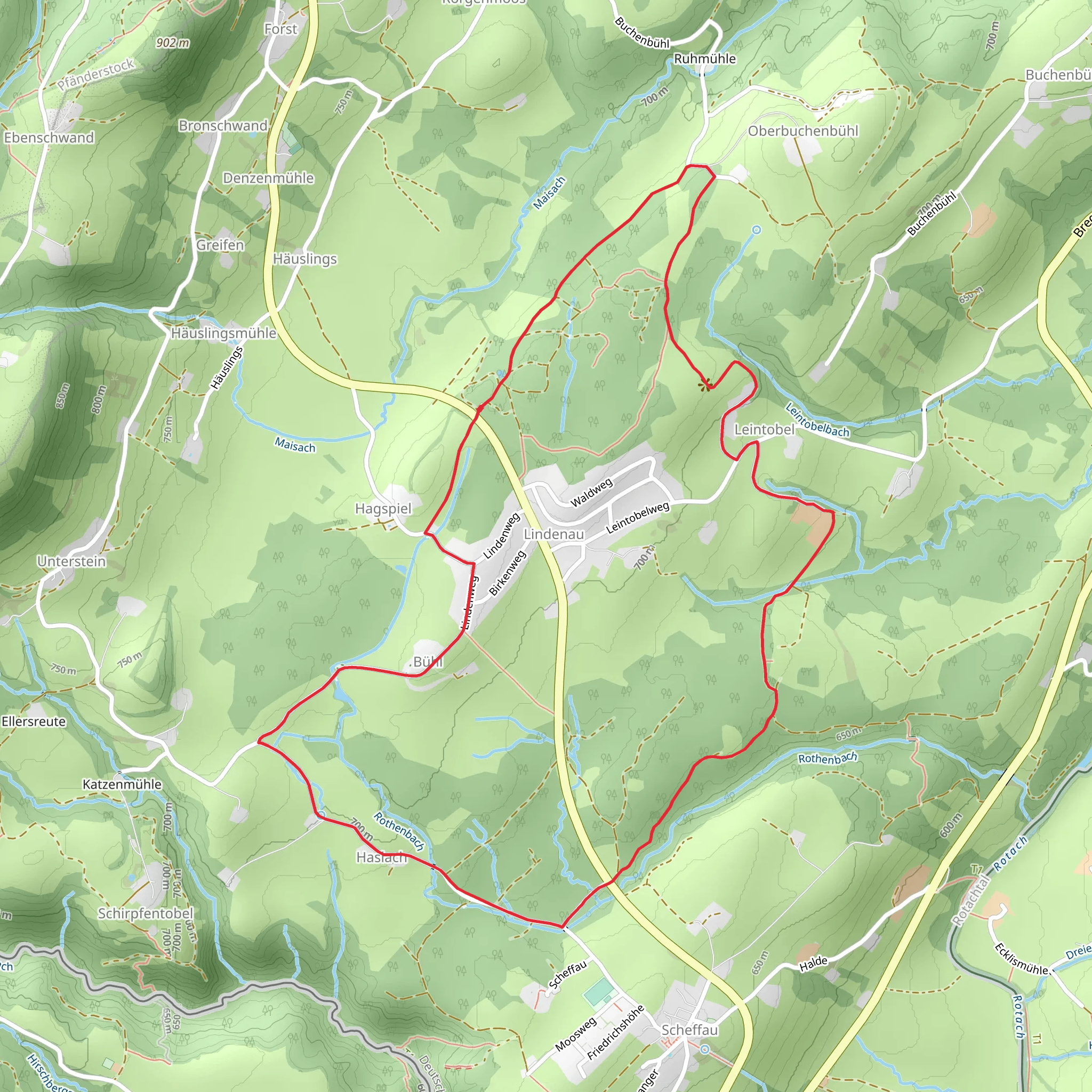 Lindenau and Bühl Loop mobile static map