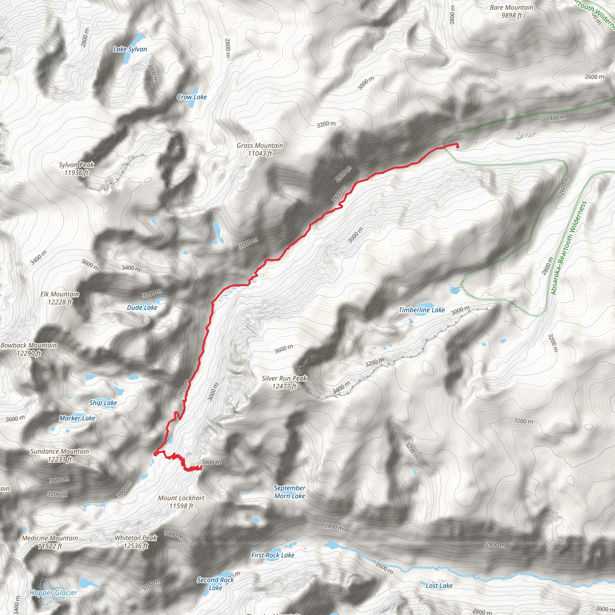 West Fork Trail mobile static map
