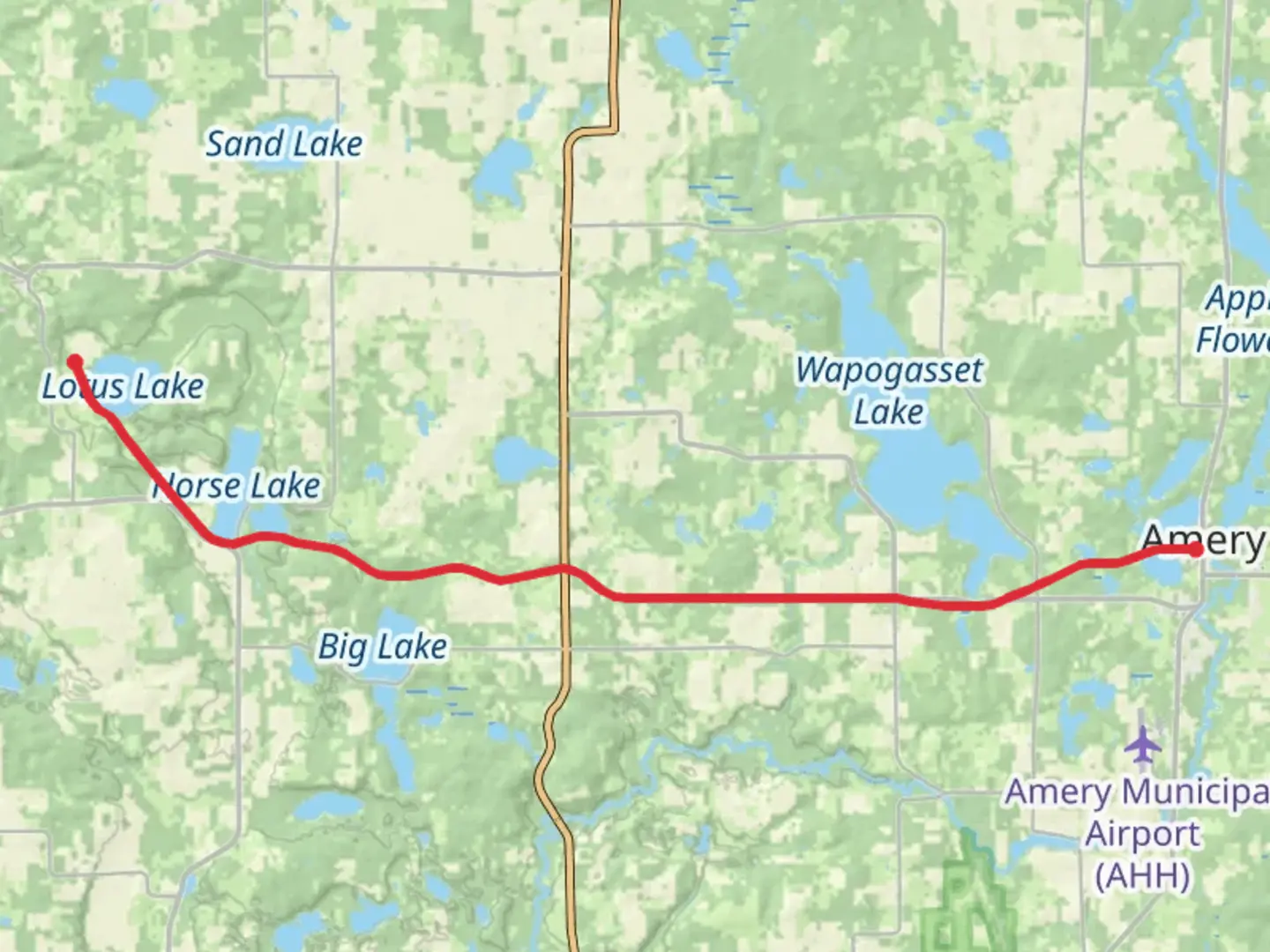 An image depicting the trail Stower Seven Lakes State Trail and its surrounding area.