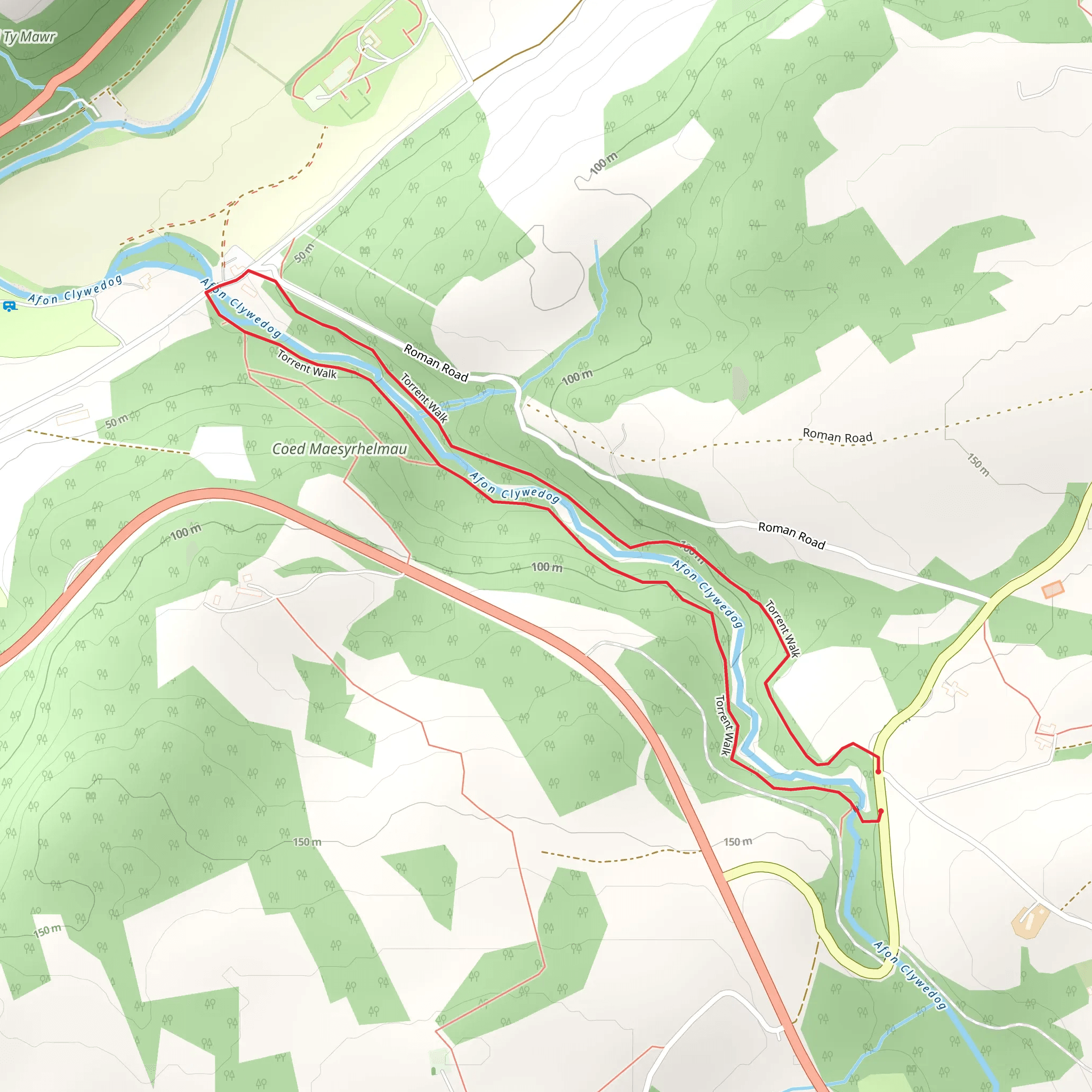 Torrent Walk - Dolgellau mobile static map
