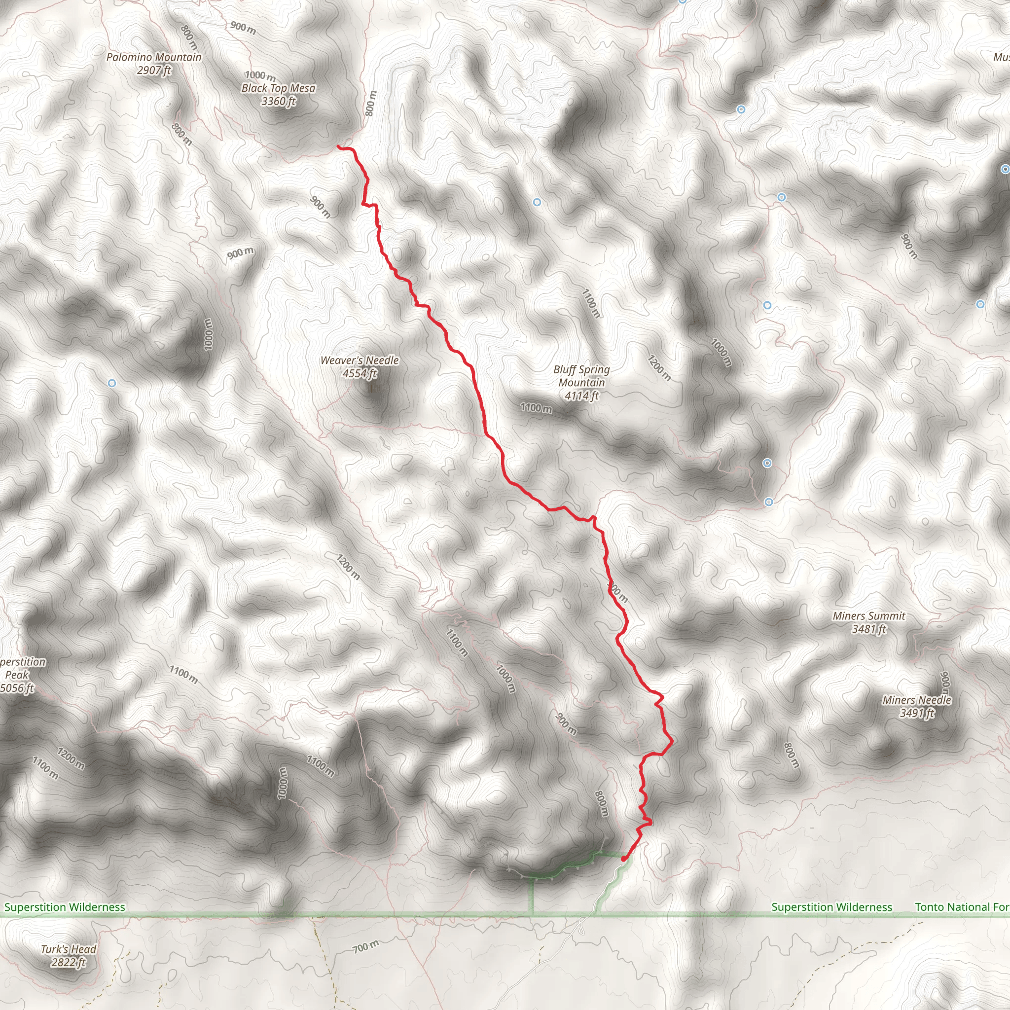 Terrapin Trail via Bluff Spring Trail mobile static map