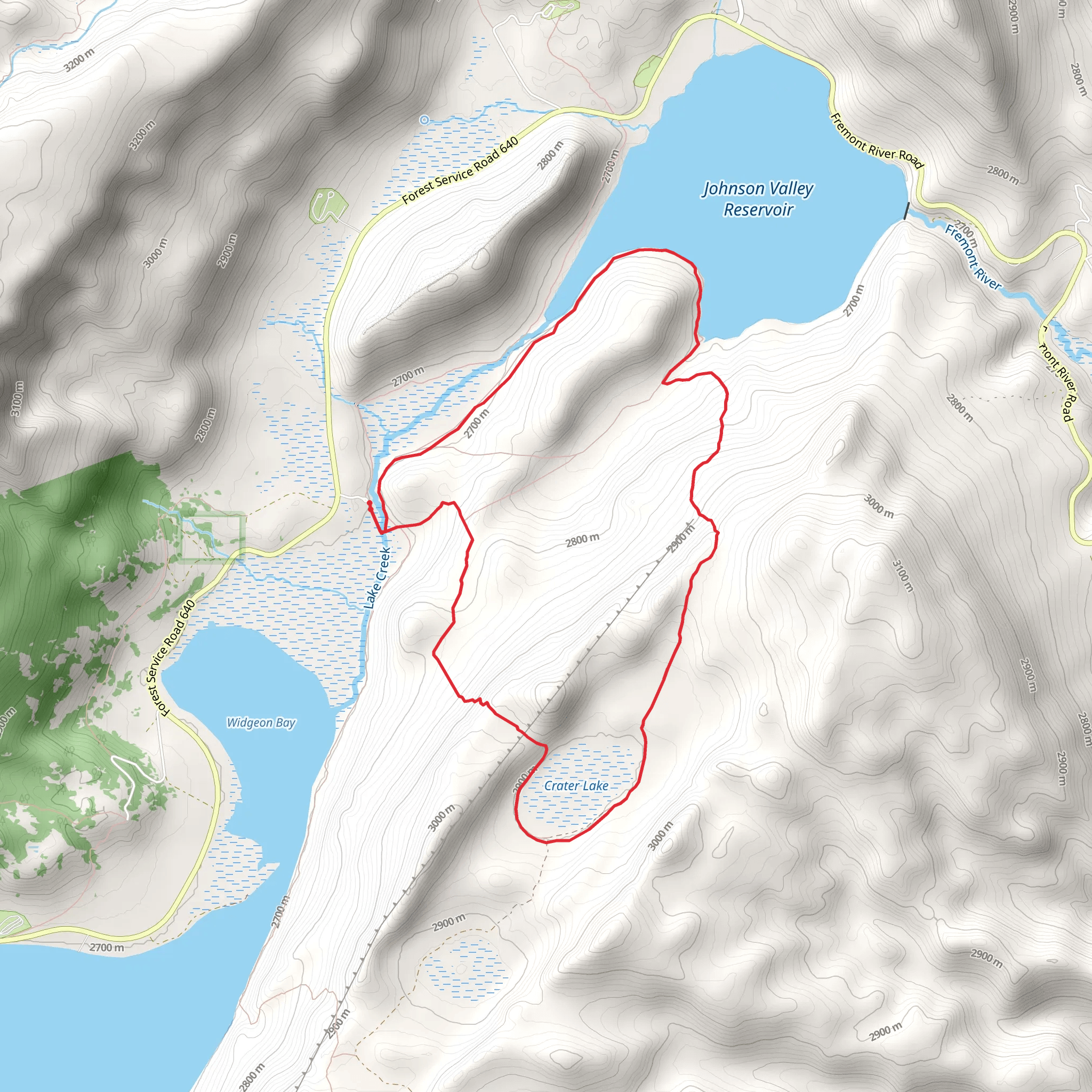 Crater Lake Loop and Fremont River mobile static map